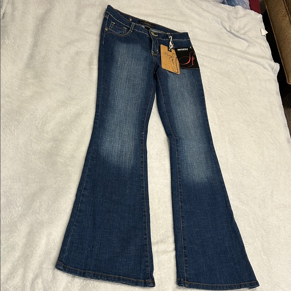 South Pole Dark Blue Flare Jeans